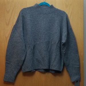 Grey high-neck dolman sweater